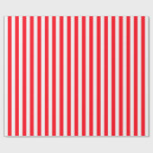 Weihnachtsroter weißer Streifen Stripes Packpapier (Flach)