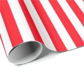 Weihnachtsroter weißer Streifen Stripes Packpapier (Rolleneckpunkt)