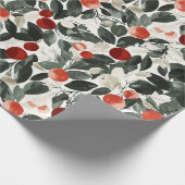 Weihnachtsrotes Berries Geschenkpapier (Ecke)