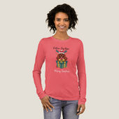 Weihnachtsrotes Cocker Spaniel Geschenk Grafik Tri-Blend Shirt (Volle Vorderseite)