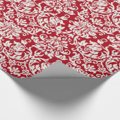 Weihnachtsrotes Damast-Spitze-Druck-Packpapier Geschenkpapier (Ecke)