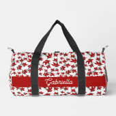 Weihnachtsrotes florales Botanik Duffle Bag (Vorderseite)