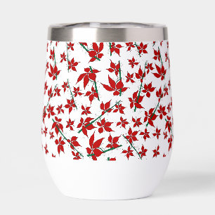 Weihnachtsrotes florales botanisches Muster