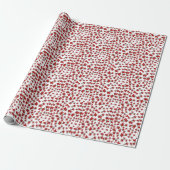 Weihnachtsrotes florales botanisches Muster Geschenkpapier (Ungerollt)