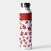 Weihnachtsrotes florales botanisches Muster Trinkflasche (Links)