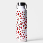 Weihnachtsrotes florales botanisches Muster Trinkflasche (Vorne)