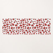 Weihnachtsrotes florales botanisches Muster Yogamatte (Vorderseite (Horizontal))