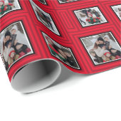 Weihnachtsrotes Foto Geschenkpapier (Rolleneckpunkt)