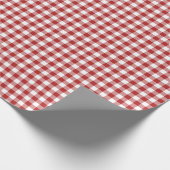 Weihnachtsrotes Gingham-Packpapier Geschenkpapier (Ecke)