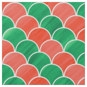 Weihnachtsrotes grünes Skala-Muster-Gewebe Stoff (Nahaufnahme)