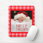Weihnachtsrotes Karo mit diagonalen Streifen Mousepad (Mit Mouse)