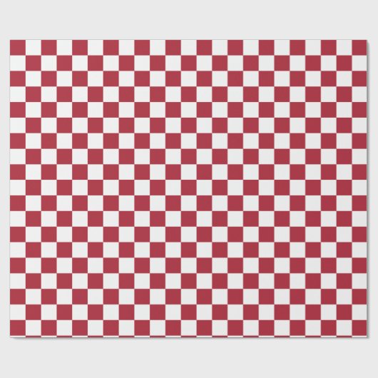 Weihnachtsrotes Muster überprüft Geschenkpapier (Flach)