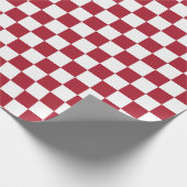 Weihnachtsrotes Muster überprüft Geschenkpapier (Ecke)
