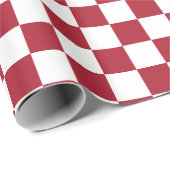 Weihnachtsrotes Muster überprüft Geschenkpapier (Rolleneckpunkt)