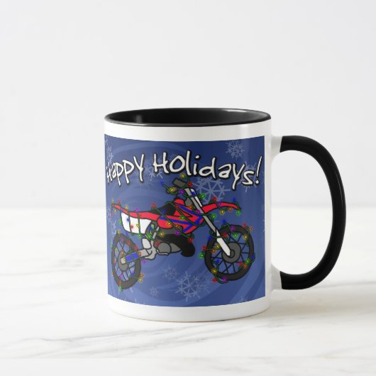 Weihnachtsrotes Schmutz-Fahrrad Tasse (Rechts)