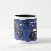 Weihnachtsrotes Schmutz-Fahrrad Tasse (Zentrum)