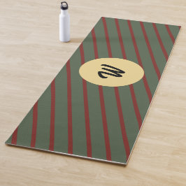 Weihnachtsrotes Streifen grüne passende Familie Cu Yogamatte