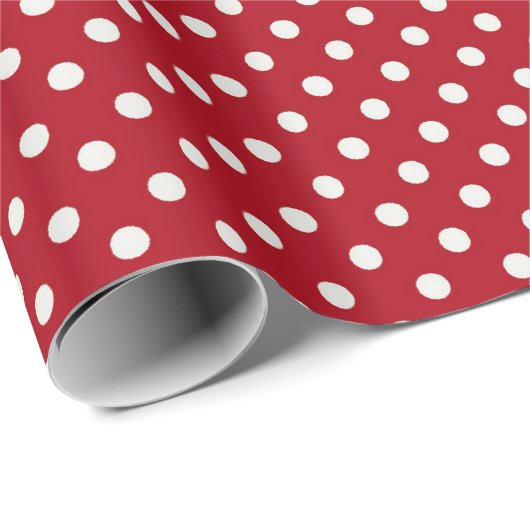 Weihnachtsrotes TupfenPoke Polkad Packpapier (Rolleneckpunkt)