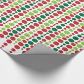 Weihnachtsrotes u. grünes Punkt-Muster Geschenkpapier (Ecke)