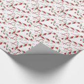 Weihnachtsrotes u. grünes Zuckerstange-Packpapier Geschenkpapier (Ecke)