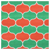 Weihnachtsrotes und grünes geometrisches Ogee Stoff (Nahaufnahme)