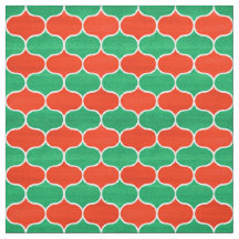 Weihnachtsrotes und grünes geometrisches Ogee