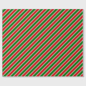 Weihnachtsrotes und grünes Streifen Umschlagpapier Geschenkpapier (Flach)