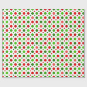 Weihnachtsrotes und grünes Tupfenverpackungspapier Geschenkpapier (Flach)
