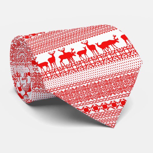 Weihnachtsrothaarsmuster Krawatte (Gerollt)