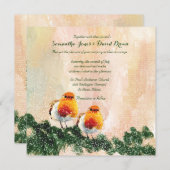 Weihnachtsrotkehlchen-kundenspezifische Einladung (Vorne/Hinten)