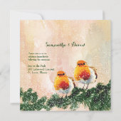 Weihnachtsrotkehlchen-kundenspezifische Einladung (Rückseite)