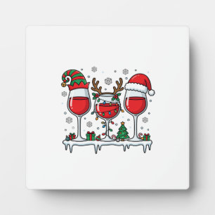Weihnachtsrotweingläser Feiertagsvektor Fotoplatte