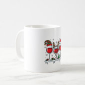 Weihnachtsrotweingläser Feiertagsvektor Kaffeetasse (Vorderseite Links)