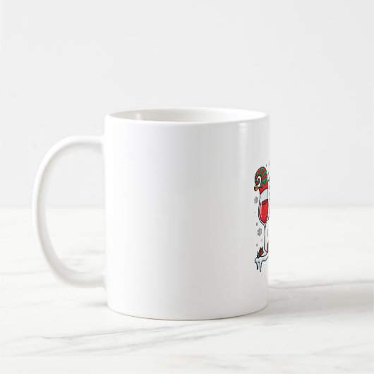 Weihnachtsrotweingläser Feiertagsvektor Kaffeetasse (Links)