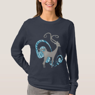 Weihnachtsrotwild-Entwurfs-Damen, T-Shirt
