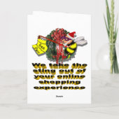 Weihnachtsrotwild Feiertagskarte (Rückseite)