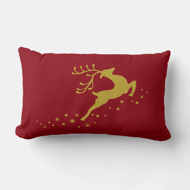 Weihnachtsrotwild Lendenkissen (Vorderseite)
