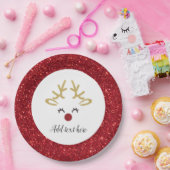 Weihnachtsrotwild-Papier-Teller Pappteller (Party)