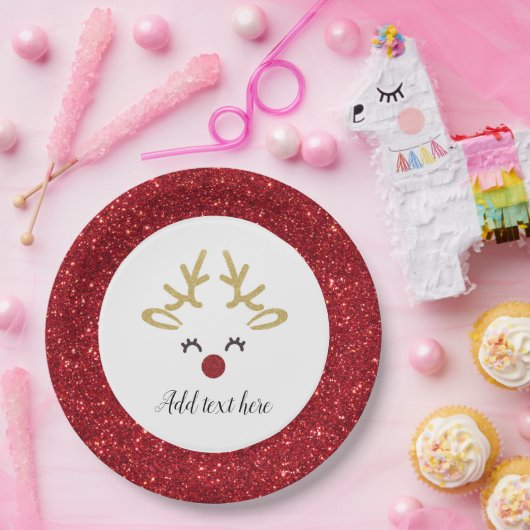 Weihnachtsrotwild-Papier-Teller Pappteller (Party)