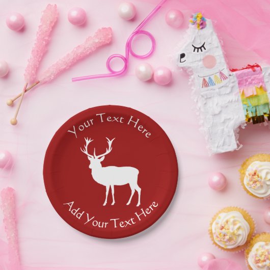 Weihnachtsrotwild Pappteller (Party)
