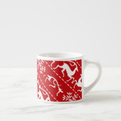 Weihnachtsrotwild-rotes und weißes espressotasse (Rechts)