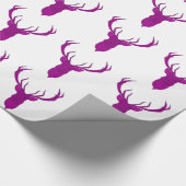 Weihnachtsrotwildkopf, Geweih, Hirsch Geschenkpapier (Ecke)