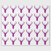 Weihnachtsrotwildkopf, Geweih, Hirsch Geschenkpapier (Flach)