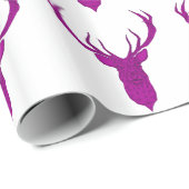 Weihnachtsrotwildkopf, Geweih, Hirsch Geschenkpapier (Rolleneckpunkt)