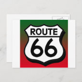 Weihnachtsroute 66 Schild Feiertagspostkarte (Vorne/Hinten)