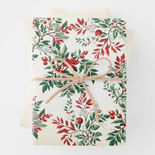 Weihnachtsrowan Geschenkpapier Set (Beispiel)