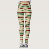 Weihnachtsrübe gestreift leggings (Vorderseite)