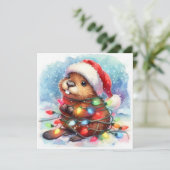 Weihnachtsrüber-Grußkarte Feiertagskarte (Stehend Vorderseite)