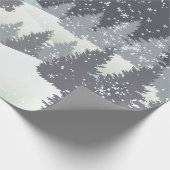 Weihnachtsrüber und Winterkiefern Geschenkpapier (Ecke)