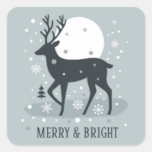 Weihnachtsrübersticker Quadratischer Aufkleber